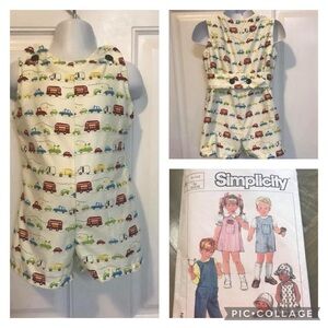 NWOT size 1 (12m) Custom made Cream/Red/green/yellow transportation Jon Jon